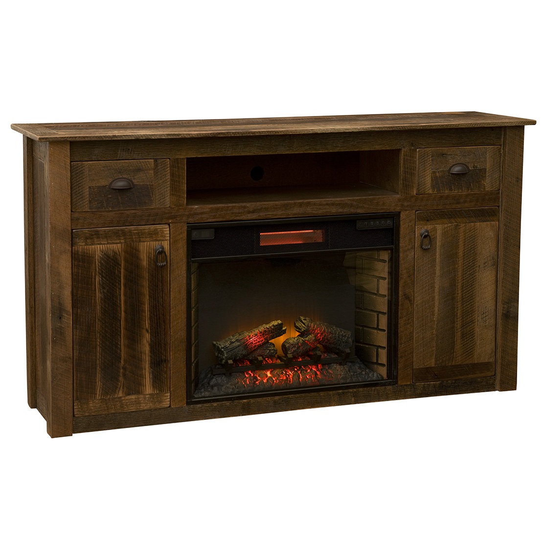Fireside Lodge 65" TV Stand with Electric Fireplace Wayfair.ca